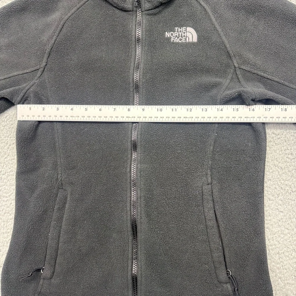 The North Face T201 F13‎ Womens Small Full Zip Black Poly Fleece Jacket CR04JK3